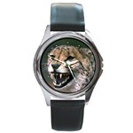 Cheetah Round Metal Watch