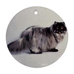 Persian Cat Black Smoke Ornament (Round)