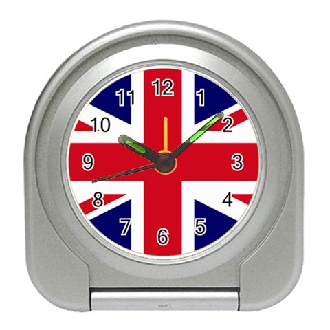 British English Flag Travel Alarm Clock from ArtsNow.com Front