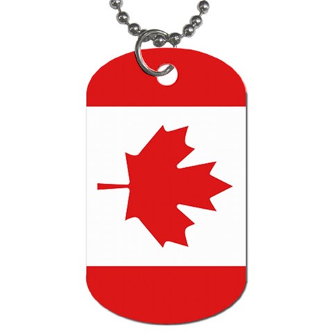 Canadian Flag Dog Tag (One Side) from ArtsNow.com Front