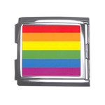 Gay Pride Flag Mega Link Italian Charm (18mm)