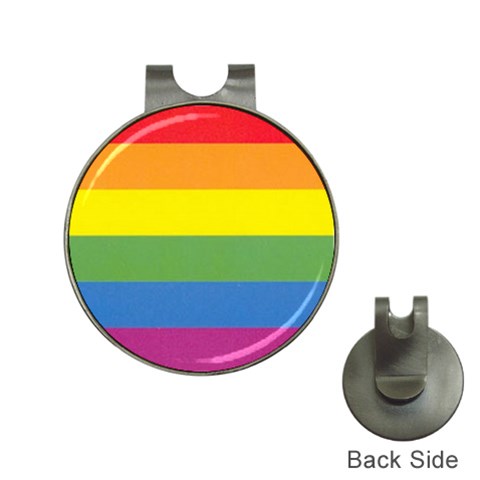 Gay Pride Flag Golf Ball Marker Hat Clip from ArtsNow.com Front