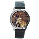 Leopard Round Metal Watch