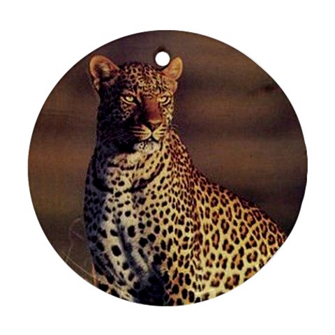 Leopard Ornament (Round) from ArtsNow.com Front