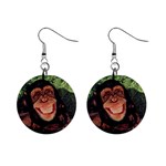 Chimp Chimpanzee 1  Button Earrings