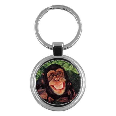 Chimp Chimpanzee Key Chain (Round) from ArtsNow.com Front