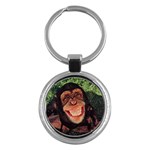 Chimp Chimpanzee Key Chain (Round)