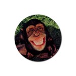 Chimp Chimpanzee Rubber Round Coaster (4 pack)