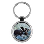 Moose Key Chain (Round)