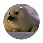 Seal Pup Ornament (Round)