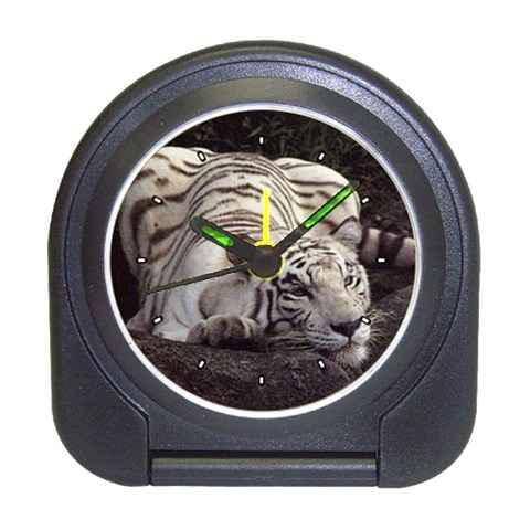 White Bengal Tiger Travel Alarm Clock from ArtsNow.com Front