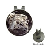 White Bengal Tiger Golf Ball Marker Hat Clip