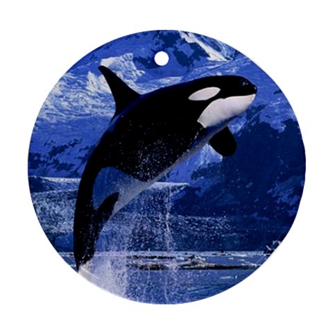 Orca Killer Whale Ornament (Round) from ArtsNow.com Front