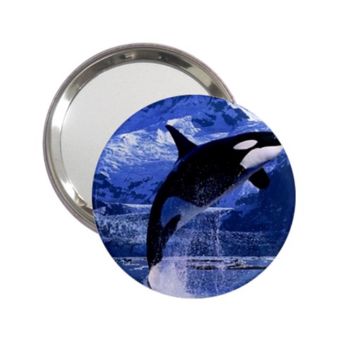 Orca Killer Whale 2.25  Handbag Mirror from ArtsNow.com Front