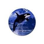 Orca Killer Whale Rubber Round Coaster (4 pack)