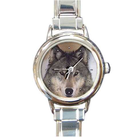 Wolf Round Italian Charm Watch from ArtsNow.com Front