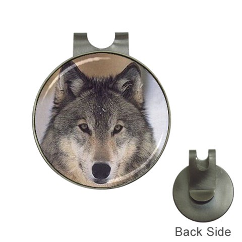 Wolf Golf Ball Marker Hat Clip from ArtsNow.com Front