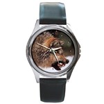 Wolf Round Metal Watch