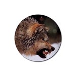 Wolf Rubber Round Coaster (4 pack)