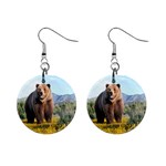 Grizzly Bear 1  Button Earrings