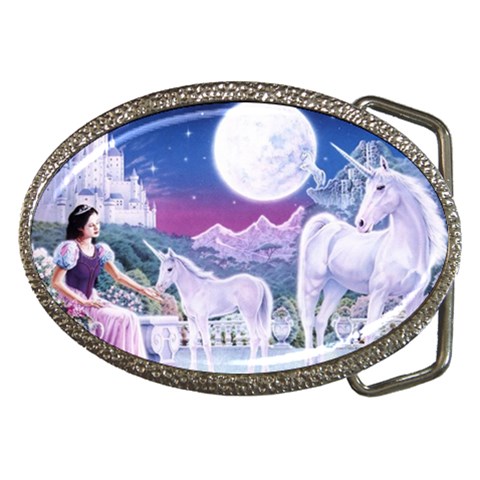 unicorn keeper Belt Buckle from ArtsNow.com Front