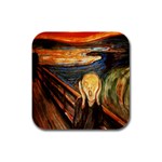 Scream Munch Rubber Square Coaster (4 pack)