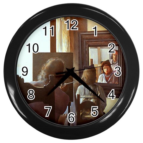 dali26 Wall Clock (Black) from ArtsNow.com Front