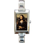 Mona Lisa Da Vinci Rectangular Italian Charm Watch