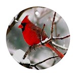 Cardinal Red Bird Ornament (Round)