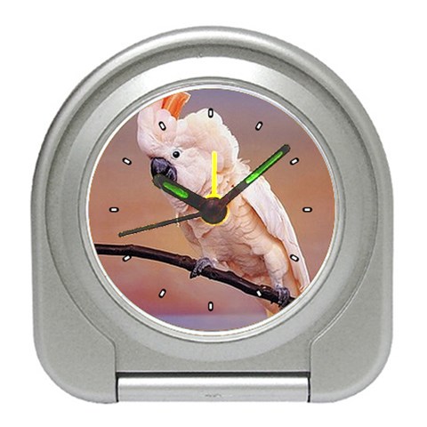 Cockatoo Parrots Travel Alarm Clock from ArtsNow.com Front