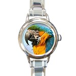 Macaw Parrot Round Italian Charm Watch