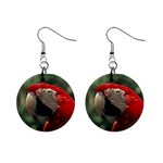 Macaw Parrot 1  Button Earrings