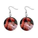 Flamingo 1  Button Earrings