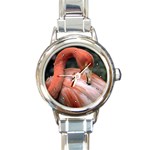 Flamingo Round Italian Charm Watch