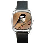 Chickadee Square Metal Watch