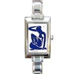 Matisse Blue Nude Rectangular Italian Charm Watch