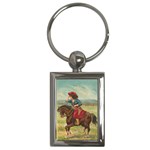 Cowgirl on Horse Key Chain (Rectangle)