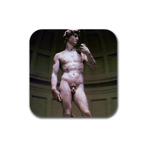 David Michelangelo Rubber Square Coaster (4 pack) from ArtsNow.com Front