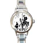 Don Quixote Picasso Round Italian Charm Watch