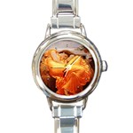 Flaming June Leighton Round Italian Charm Watch