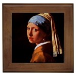 Girl with a Pearl Vermeer Framed Tile