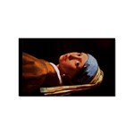 Girl with a Pearl Vermeer Sticker (Rectangular)