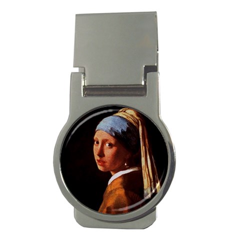 Girl with a Pearl Vermeer Money Clip (Round) from ArtsNow.com Front