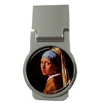 Girl with a Pearl Vermeer Money Clip (Round)