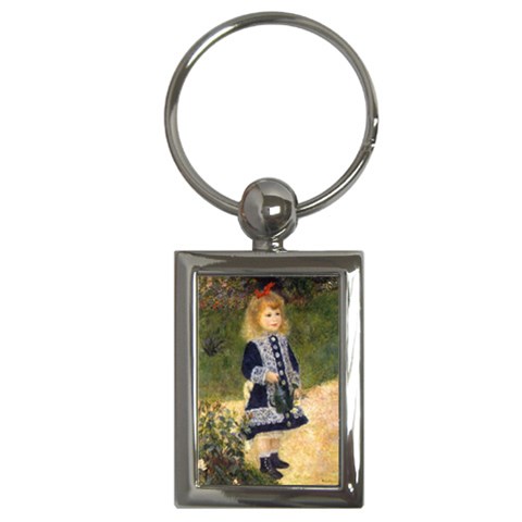 Girl With a Watering Can Renoir Key Chain (Rectangle) from ArtsNow.com Front