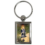 Girl With a Watering Can Renoir Key Chain (Rectangle)