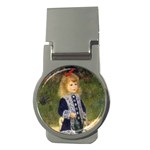 Girl With a Watering Can Renoir Money Clip (Round)