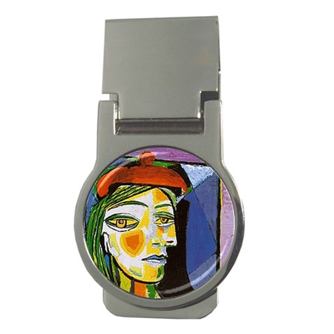 Girl With Red Beret Picasso Money Clip (Round) from ArtsNow.com Front