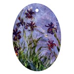 Irises Monet Ornament (Oval)