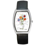 Petite Fleurs Picasso Barrel Style Metal Watch